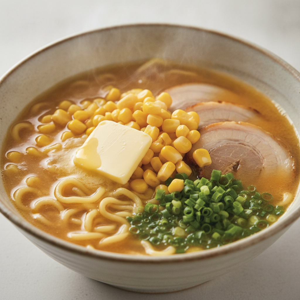 味噌バターコーンらーめん — Miso Butter Corn Ramen